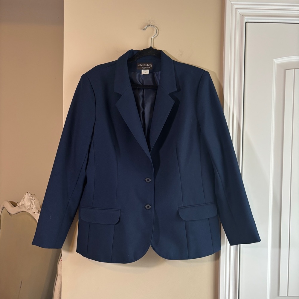 Classic Vintage Navy Blue Blazer